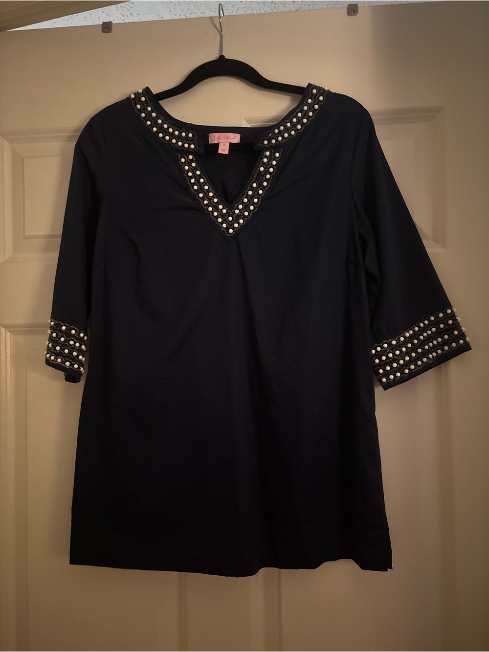 Lilly Pulitzer Navy Beaded Tunic